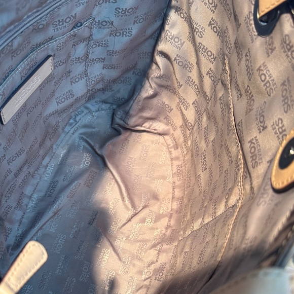 Michael Kors Shiny Black and Tan Tote - Picture 5 of 12